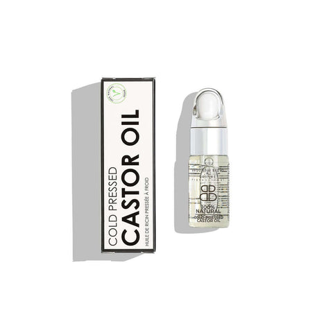 Botella de Brow and Lash Rehab 100% Natural Cold Pressed Castor Oil con caja