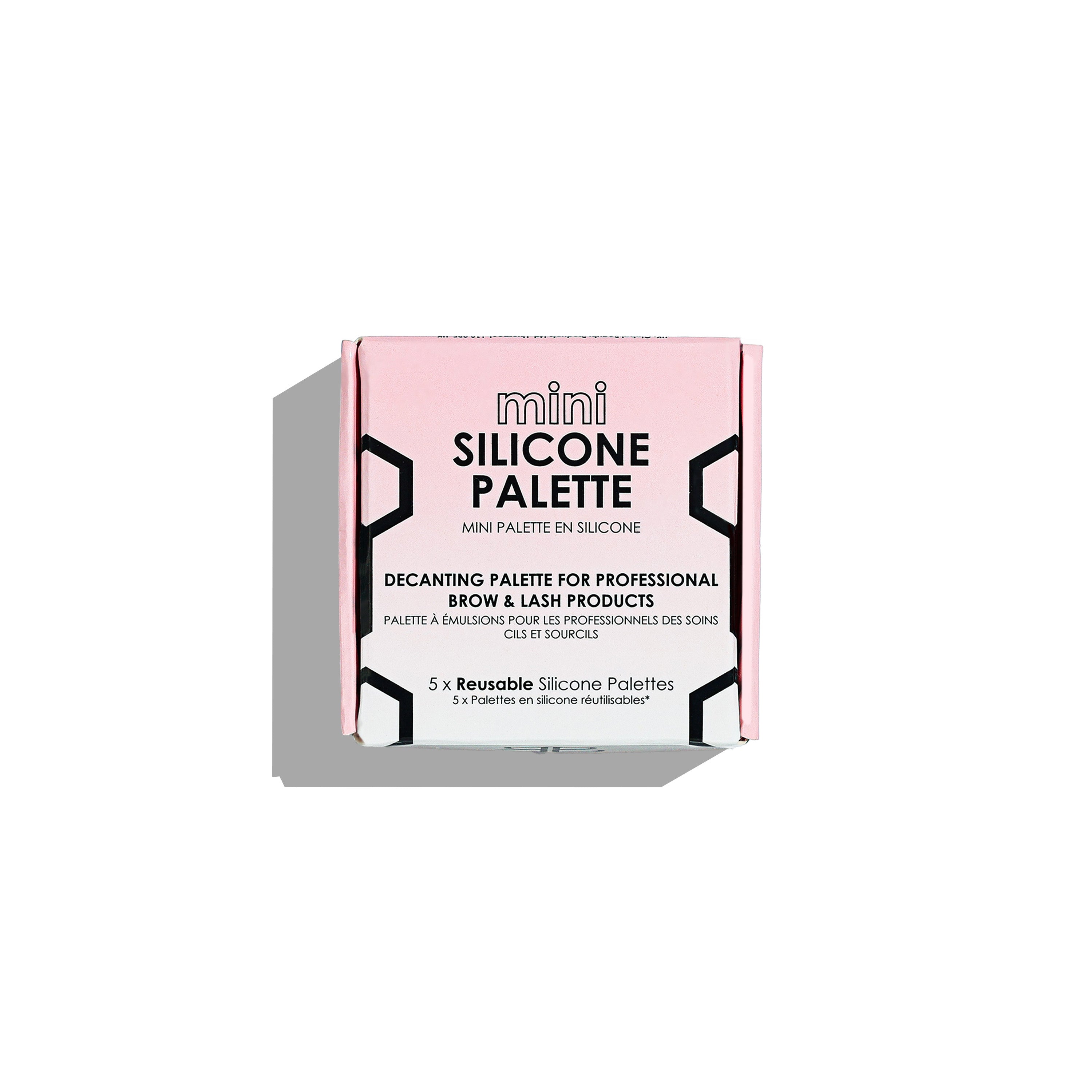Caja de Mini Silicone Palette para uso profesional en productos de cejas y pestañas. 